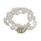 Hana Wrap Bracelet/Necklace in White Mojave Copper Turquoise - Chunky Stone