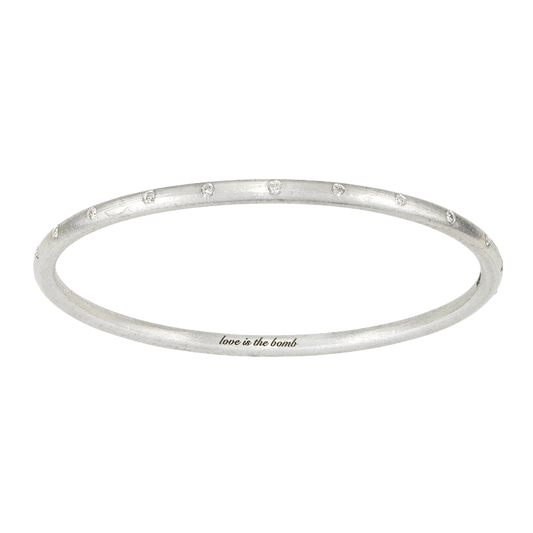 22 DIAMOND LOVE IS THE BOMB BANGLE