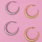 Textured Daily Hoop Earrings