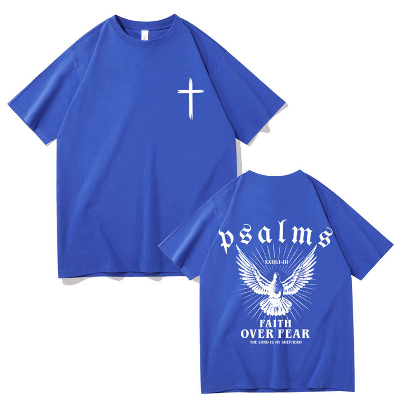 Jesus Faith Over Fear Christian Peace Dove Graphic T-Shirt