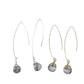 Jill Long Drop Earrings in White Mojave Copper Turquoise