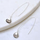 Jill Long Wire Drop Earrings in Smoky Quartz