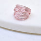 Rose Gold Marcia Ring with Light Pink Swarovski Crystals
