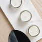 Pebbled Filled Votive Candles - Set of 3