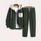 Men's Waffle Hooded Hoodie Trendy Two-piece Suit