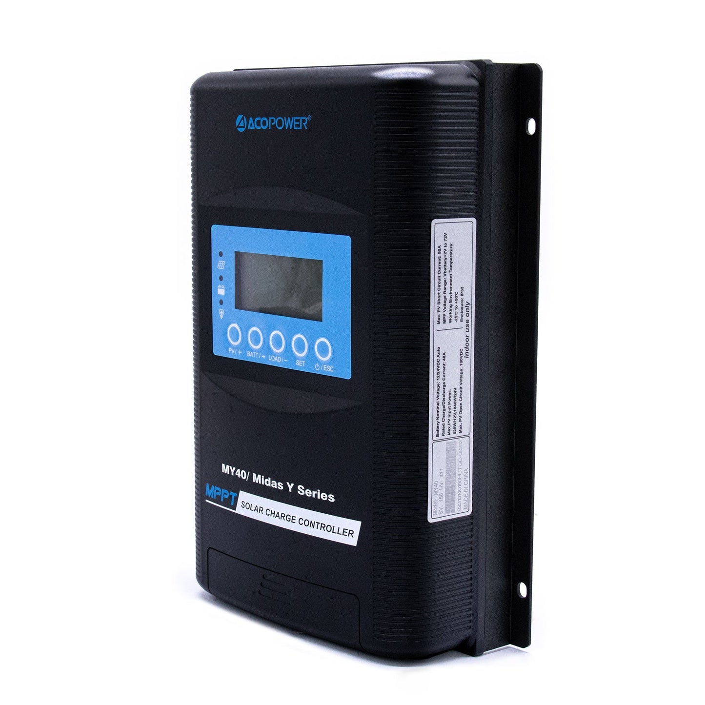 Midas 40 Amp MPPT Solar Charge Controller