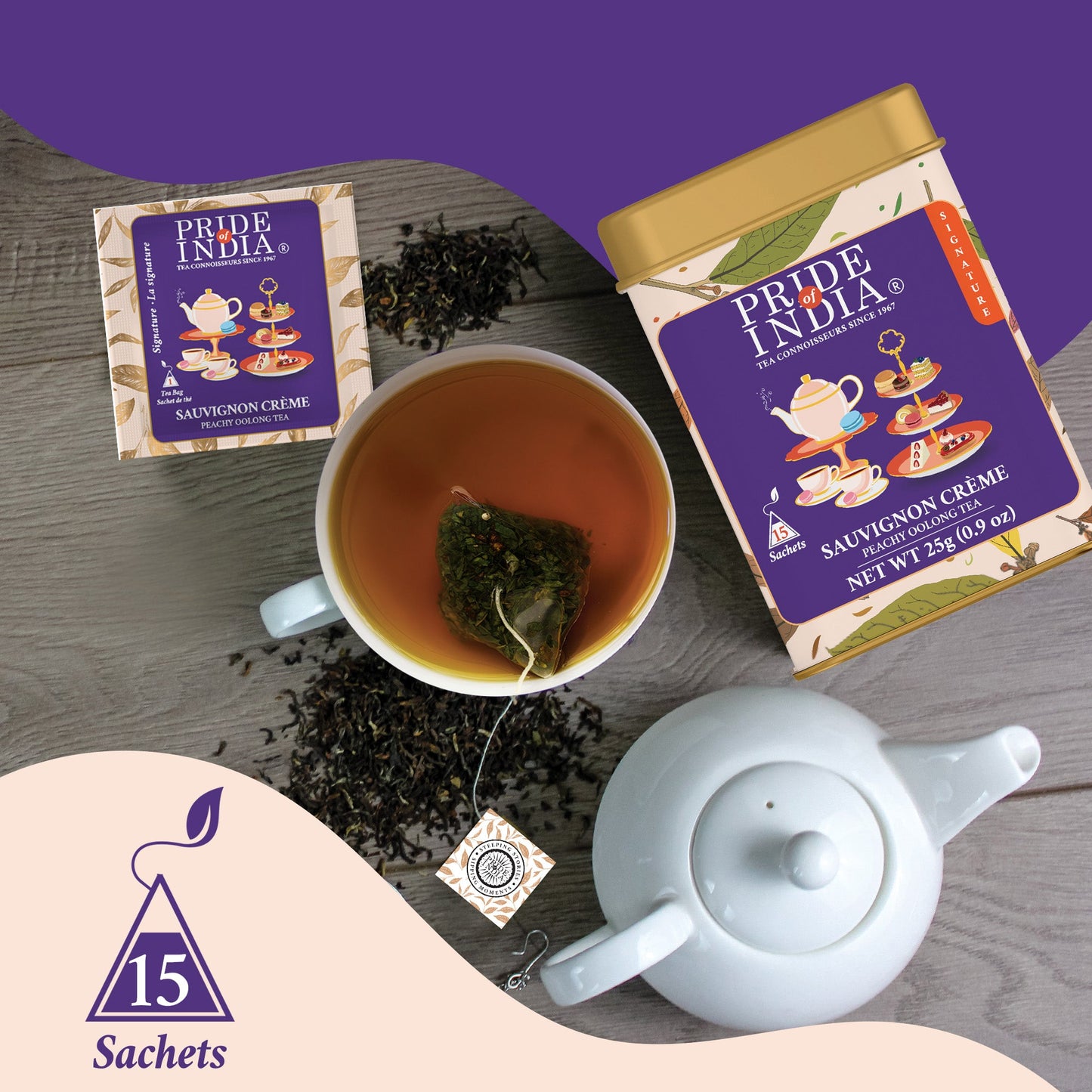 Sauvignon Creme - Peachy Oolong Tea Bags