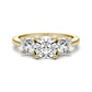 2 CTW AGI Certified Lab Grown Diamond (G-VS) Three Stone Engagement Ring in Choice of 14K Yellow or 14k White Gold