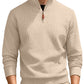 Mens Casual Stand-up Collar Zip-up Long-sleeve Sport Top