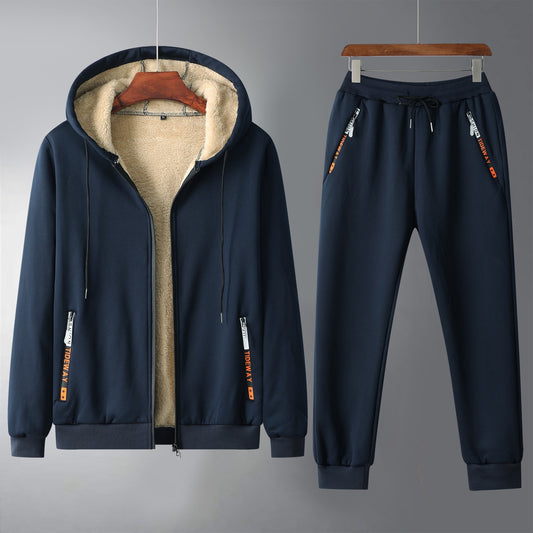 Winter Fleece-lined Thick Lambskin Coat