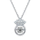 Set With Top-quality Moissanite, This Luxurious And Fashionable Light Luxury Trend Jewelry Necklace Pendant Is Made Of S925 Silver Electroplated With Platinum