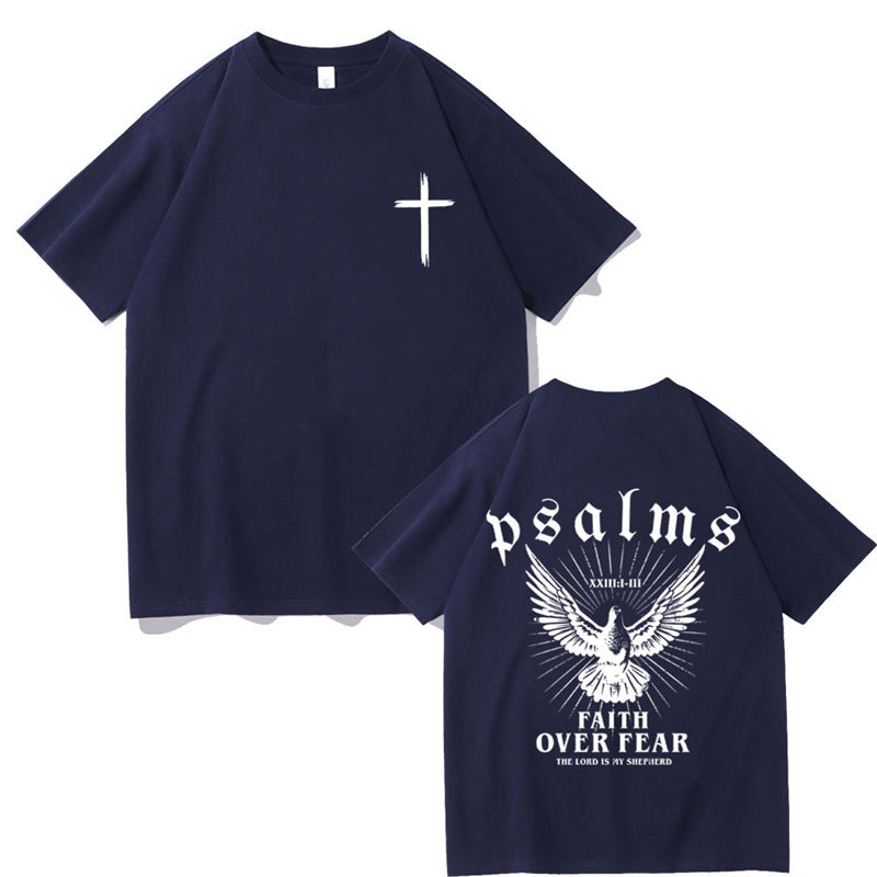 Jesus Faith Over Fear Christian Peace Dove Graphic T-Shirt