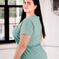 Ladies Eco-Triblend Drop Hem V-Neck Pocket Tee