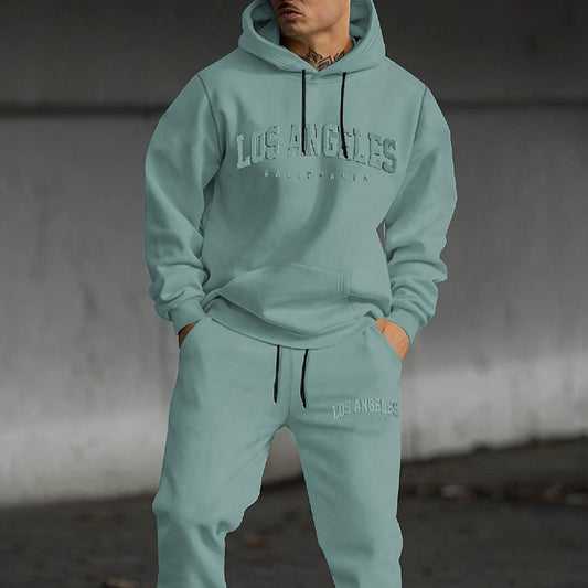 Herren-Freizeit-Sweater-Anzug mit Buchstabenprint