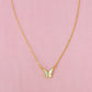Golden Shell Butterfly Necklace
