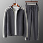 Men's Cardigan Hooded Color Matching Suit