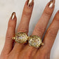 Torrey Ring with Gold Rutilated Quartz