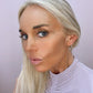 Small Featherweight Hoop Earring in Gold with Silver Wrap
