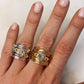 Torrey Ring with Silver Druzy