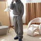 Men's Casual Solid Color Hooded Pullover Straight Pants