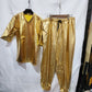 Men's Bright Surface Bronzing Disco Suit Model