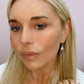 Jill Short Drop Earrings in Rose Quartz