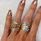 Marcia Wire Wrap Ring with Grey Swarovski Crystals