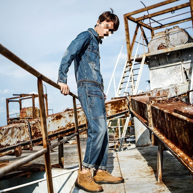 Detachable Harajuku Workwear Jumpsuit Overalls For Men
