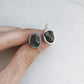 Oval Raw Meteorite Small Stud Earrings