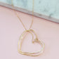 Gold Hearts Necklace on a Gold Chain