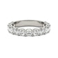 2 1/15 CTW Lab Grown Round Cut Diamond Half Eternity Ring in 14K White Gold - G-VS