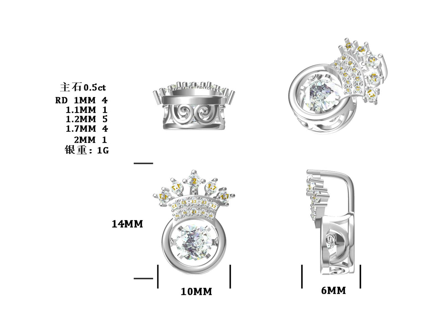 Set With Top-quality Moissanite, This Luxurious And Fashionable Light Luxury Trend Jewelry Necklace Pendant Is Made Of S925 Silver Electroplated With Platinum