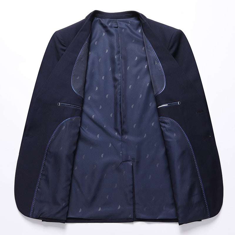 Men's South Korean-style Slim-fit Business Two-button Suit Set