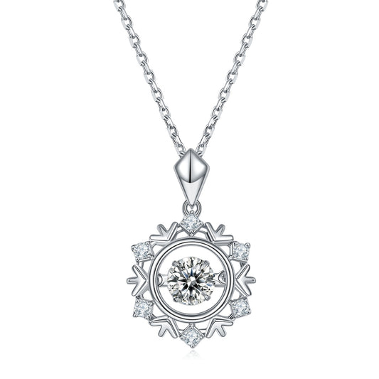Set With Top-quality Moissanite, This Luxurious And Fashionable Light Luxury Trend Jewelry Necklace Pendant Is Made Of S925 Silver Electroplated With Platinum