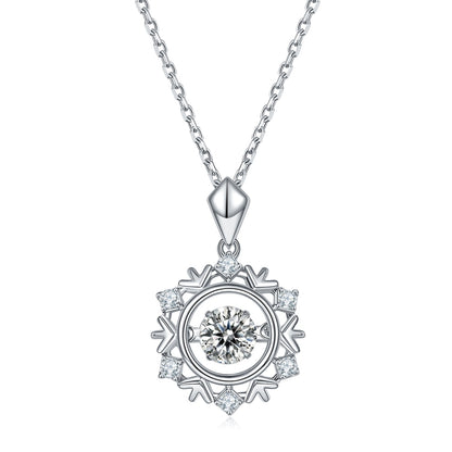 Set With Top-quality Moissanite, This Luxurious And Fashionable Light Luxury Trend Jewelry Necklace Pendant Is Made Of S925 Silver Electroplated With Platinum