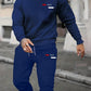 Men's Sweater Sport Pants Suit Printed Fashion