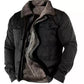 Heavy Side Seam Side Casual Zipper Loose Grey Brown Youth Cotton Jacket