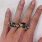 Torrey Ring with Black Mojave