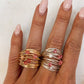 Marcia Wire Wrap Ring with Hot Pink Swarovski Crystals