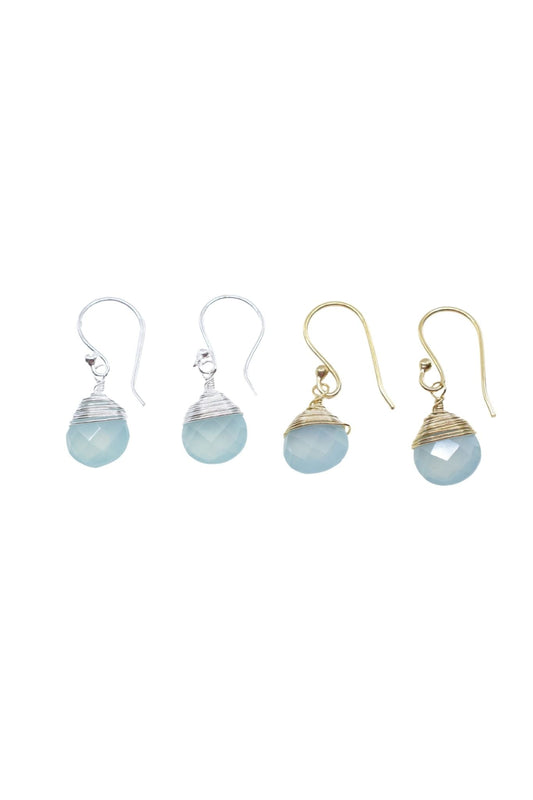 Jill Kurze Ohrringe aus Chalcedon