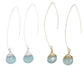 Jill Long Wire Drop Earrings in Chalcedony