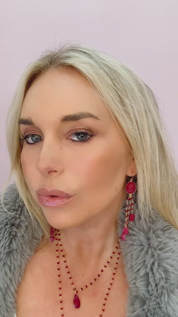 Catalina Earring in Ruby