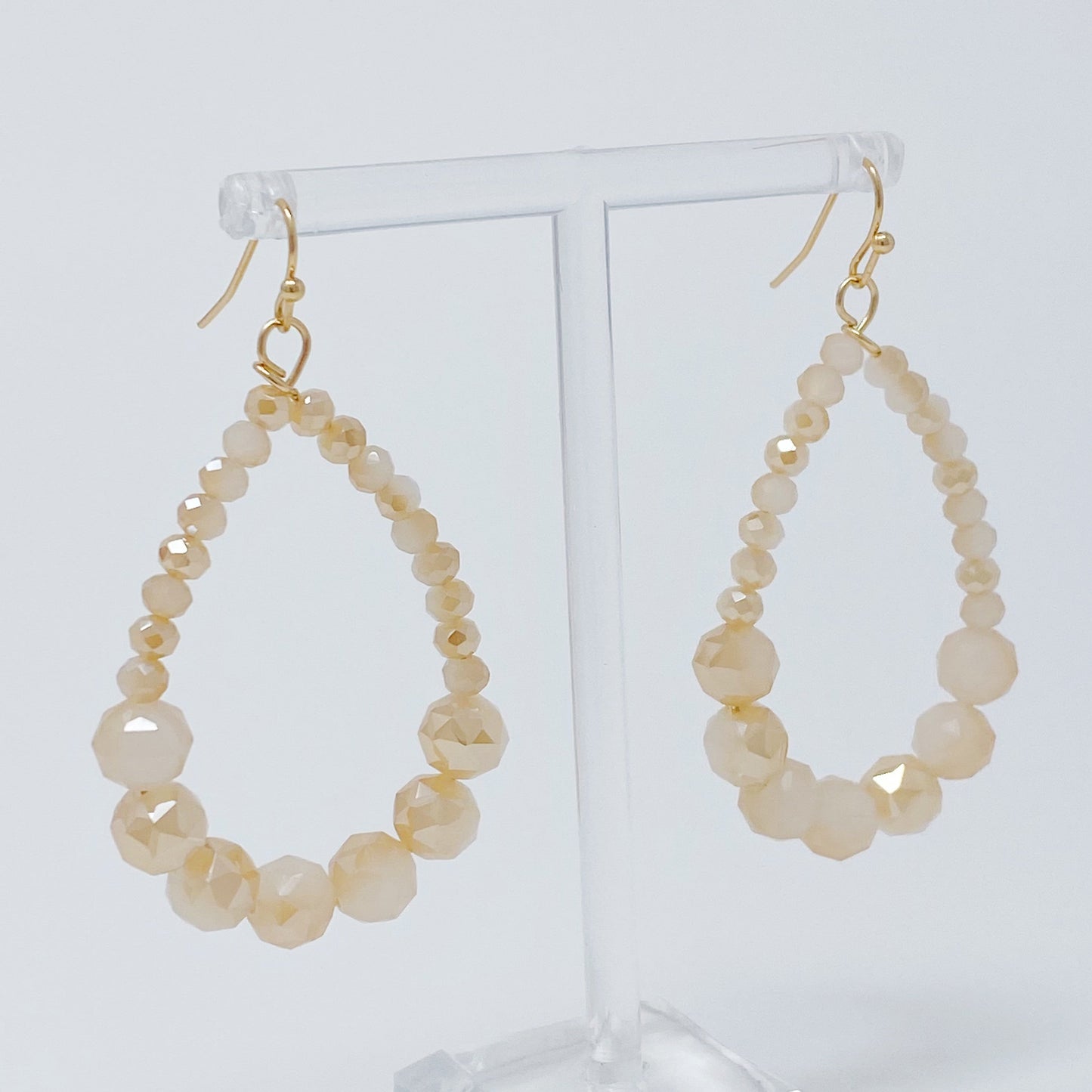 Beaded Teardrop Dangle Earrings