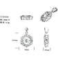 Set With Top-quality Moissanite, This Luxurious And Fashionable Light Luxury Trend Jewelry Necklace Pendant Is Made Of S925 Silver Electroplated With Platinum