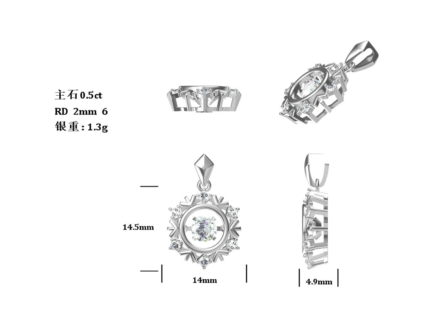 Set With Top-quality Moissanite, This Luxurious And Fashionable Light Luxury Trend Jewelry Necklace Pendant Is Made Of S925 Silver Electroplated With Platinum