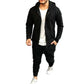 Mens Fashion Solid-Color Causel Hooded
