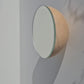 Round Beech Wood Wall Mounted Mirror Coat Hook