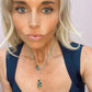 Double Diana Denmark Necklace in Teal Mojave Copper Turquoise