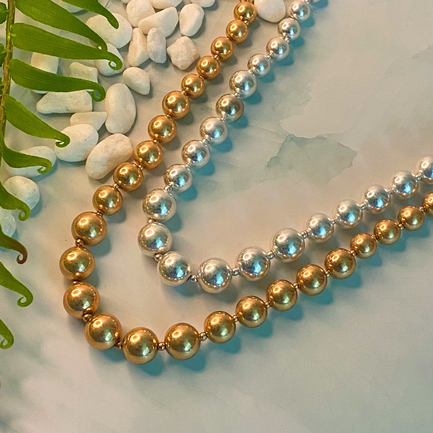Precious Ball And Bead Necklace