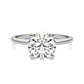 2 CTW Round Lab Grown Diamond Solitaire Engagement Ring 14K White Gold (G-VS)